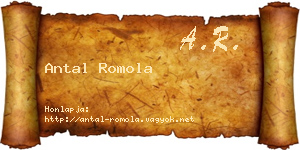 Antal Romola névjegykártya