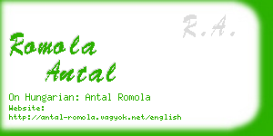 romola antal business card